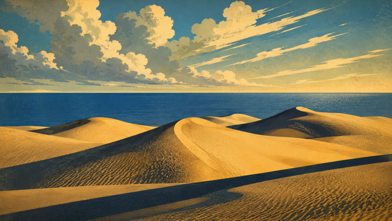 Vintage Maspalomas Dünen auf Gran Canaria